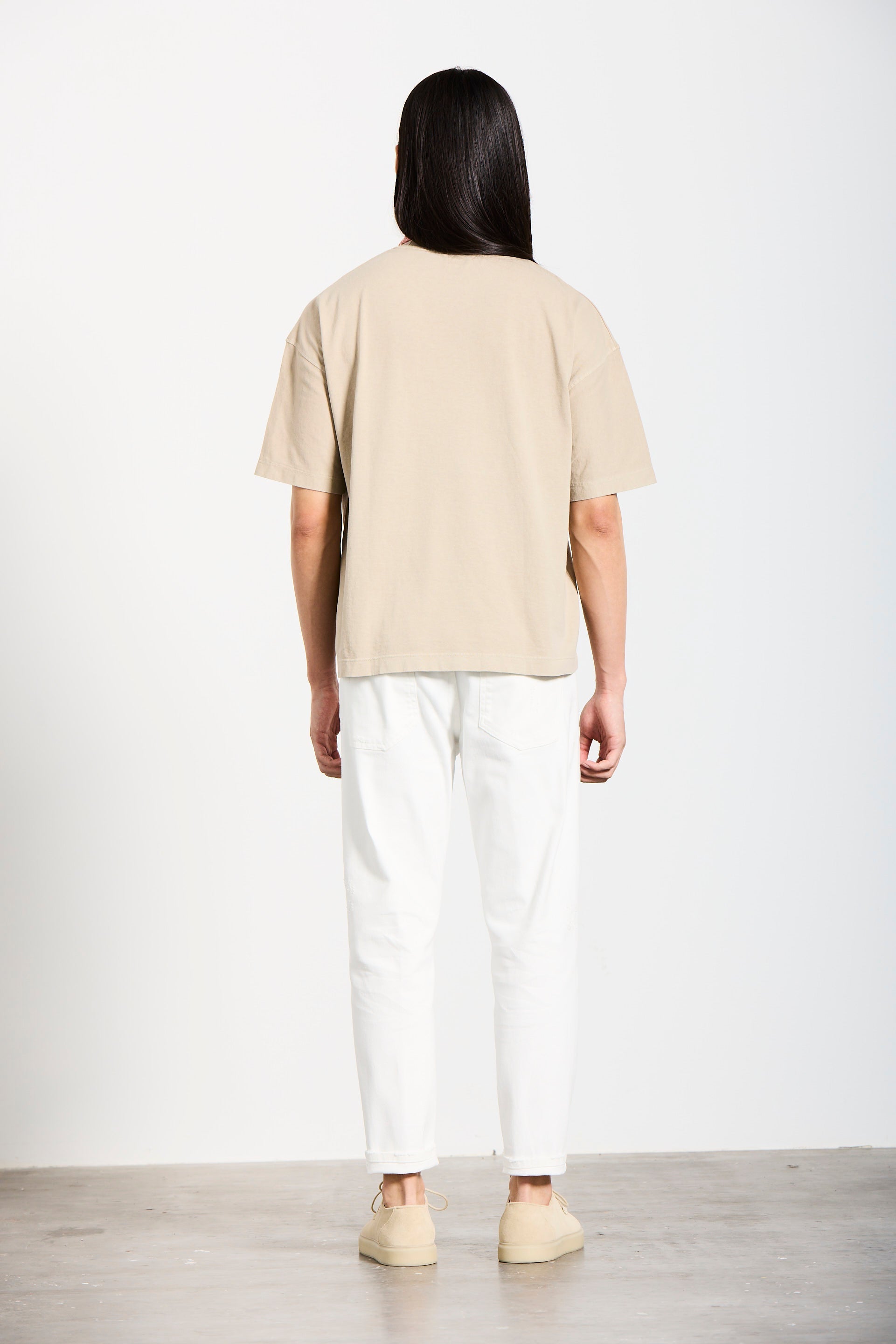 RHEINAU | RELAXED CROPPED | WHITE GOLDGARN DENIM
