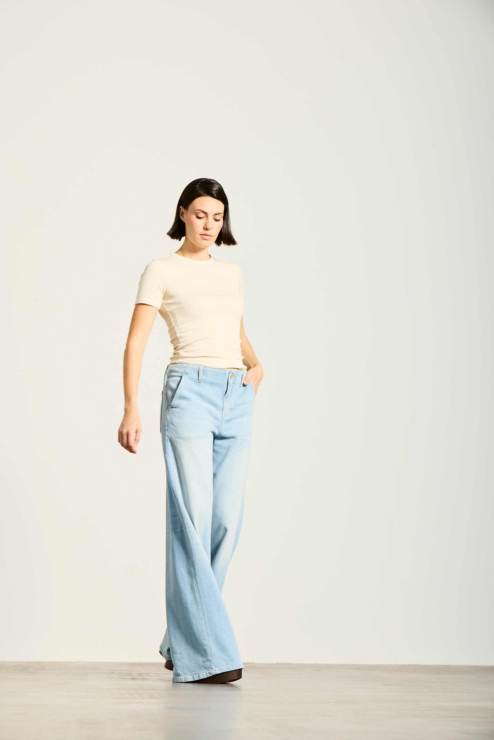 WALLSTADT | TWISTED WIDE LEG | LIGHTBLUE