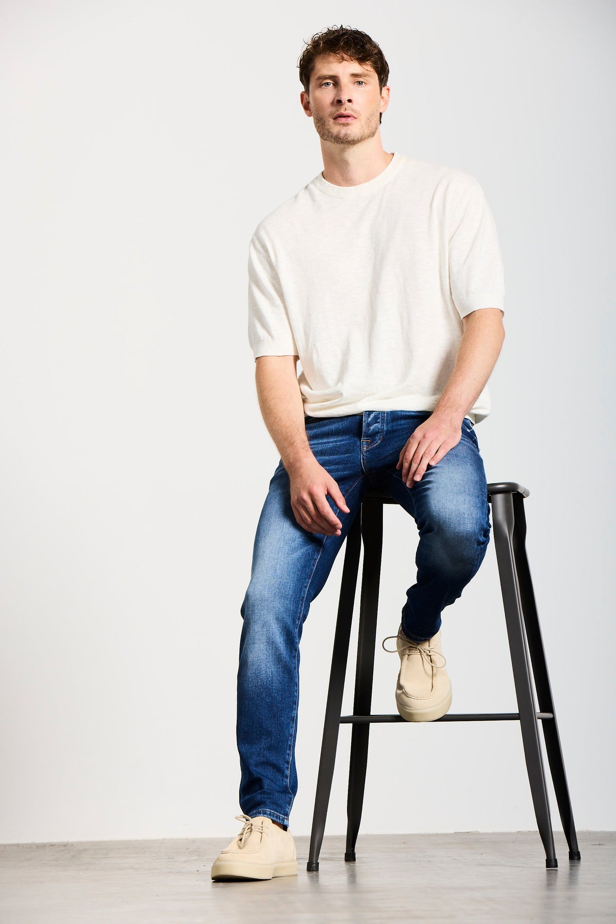 U2 | TAPERED FIT | MIDBLUE GOLDGARN DENIM