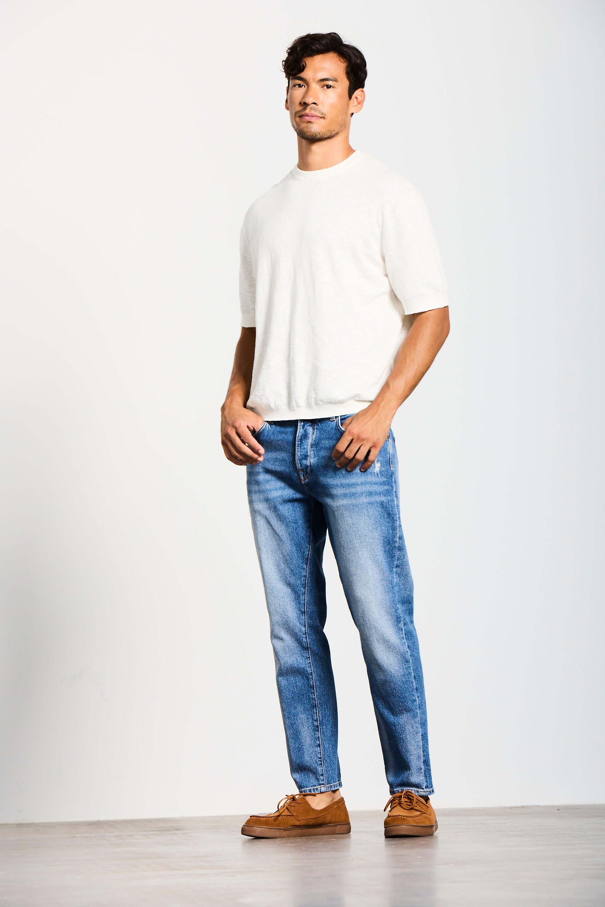 RHEINAU | RELAXED CROPPED | VINTAGEBLUE GOLDGARN DENIM