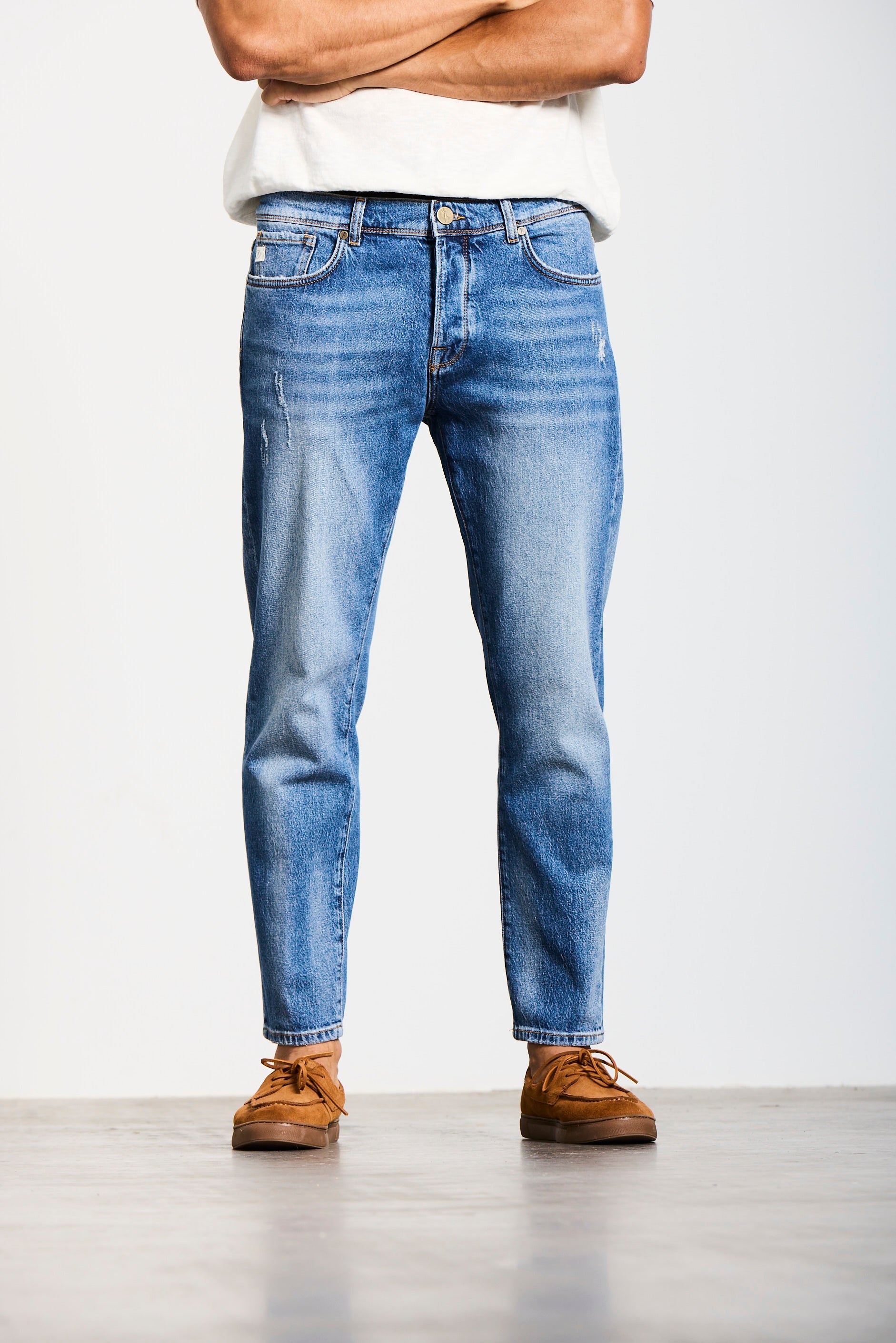 RHEINAU | RELAXED CROPPED | VINTAGEBLUE GOLDGARN DENIM