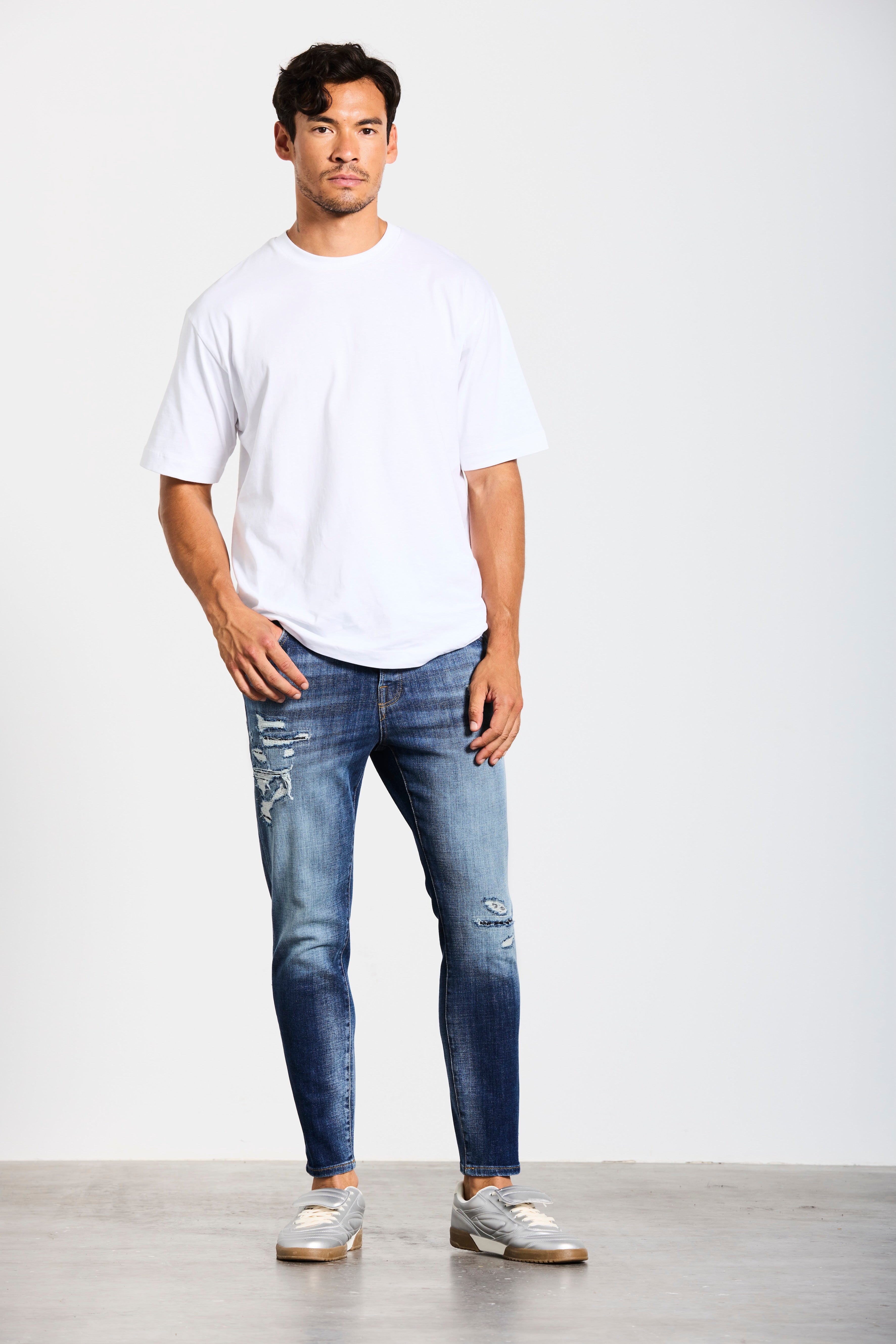 NECKARAU | CROPPED | VINTAGEBLUE GOLDGARN DENIM