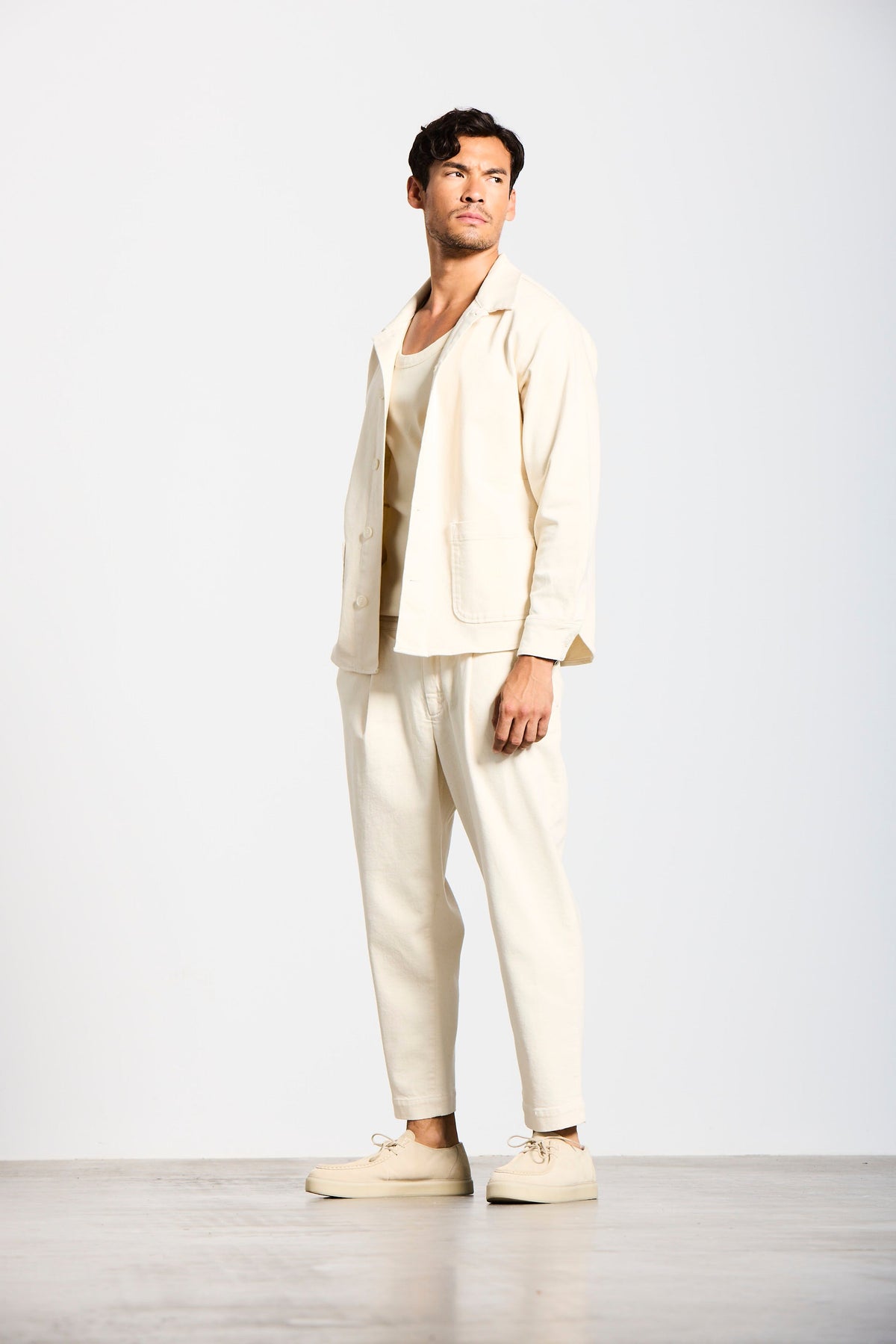 68 | THE WORKER JACKET | BEIGE GOLDGARN DENIM
