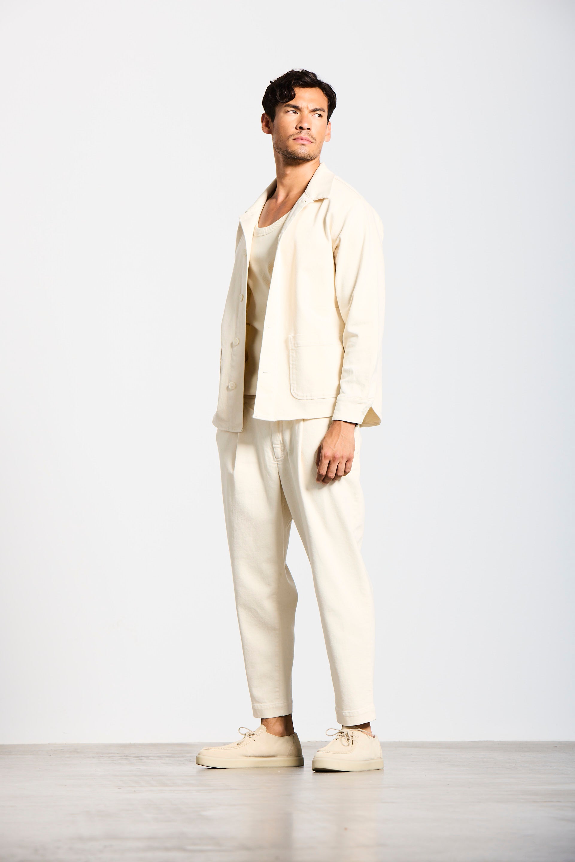 68 | THE WORKER JACKET | BEIGE GOLDGARN DENIM