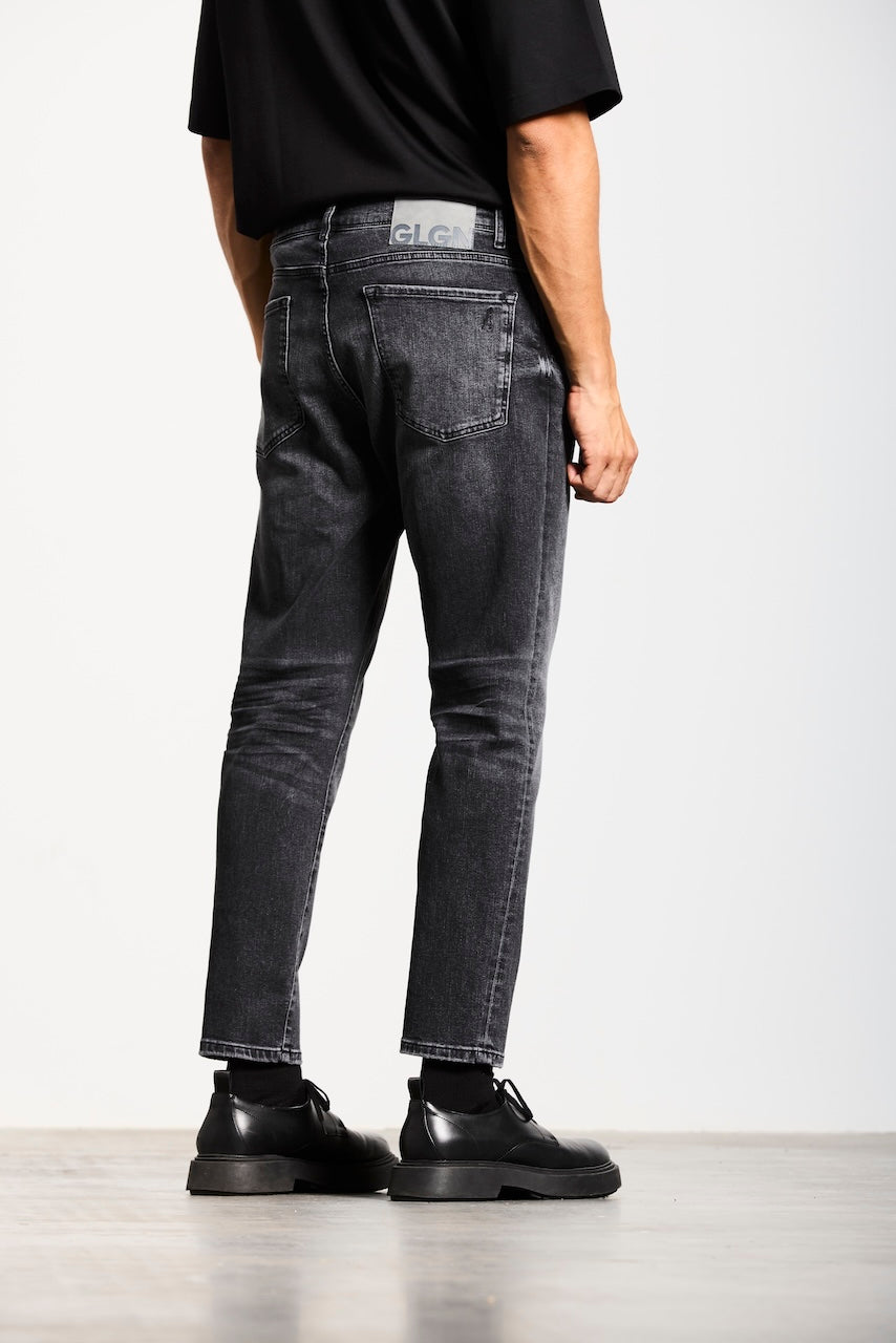 RHEINAU | RELAXED CROPPED | VINTAGEBLACK GOLDGARN DENIM