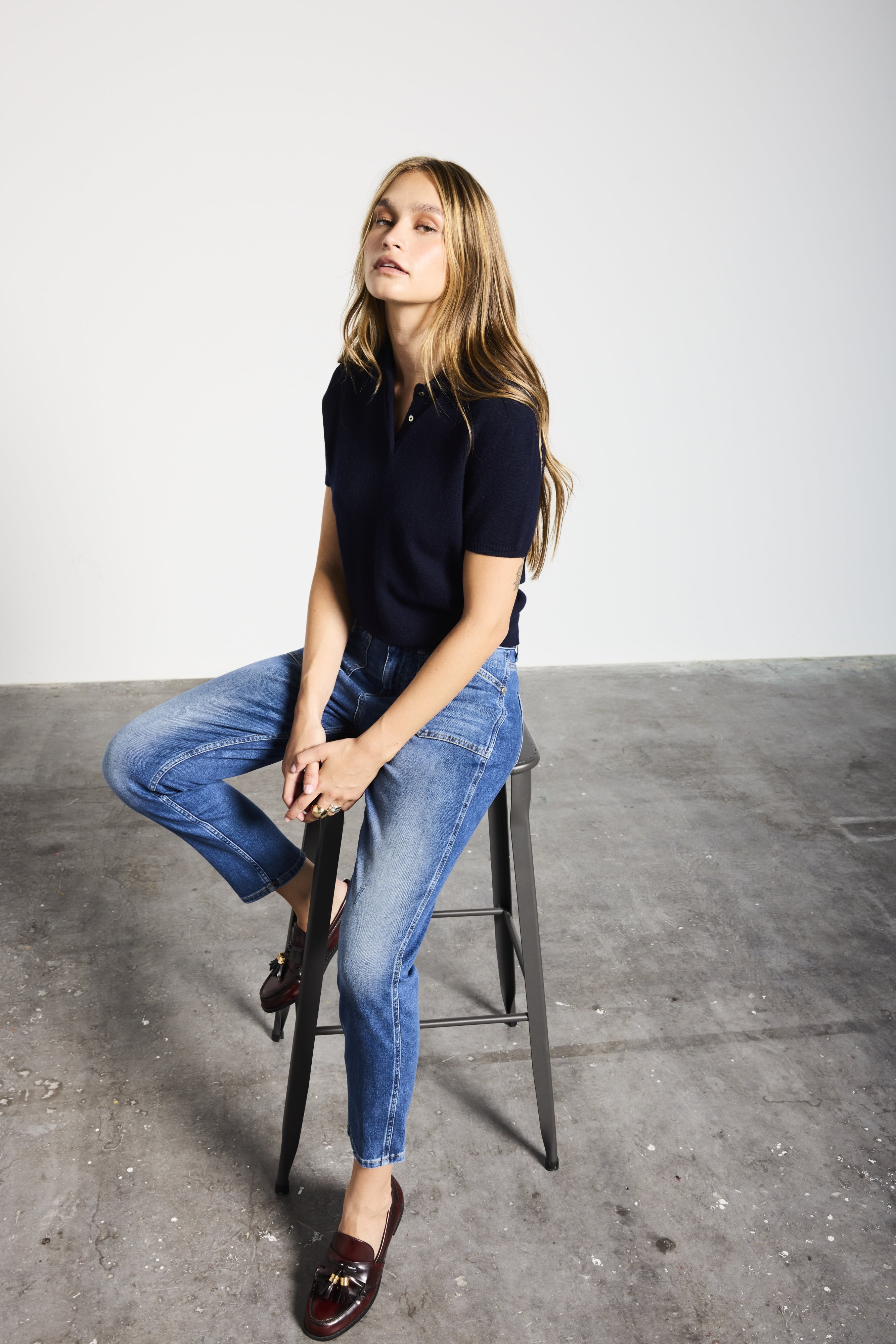 SCHÖNAU | RELAXED FIT | MIDBLUE GOLDGARN DENIM