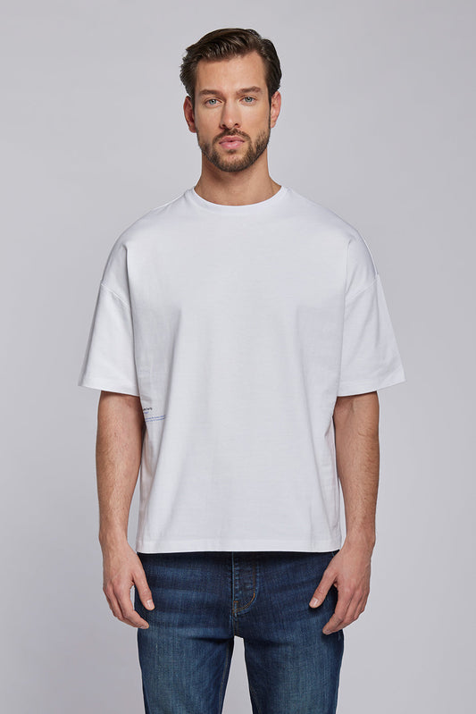 68 | THE CHARITY TEE `VAN` | WHITE GOLDGARN DENIM