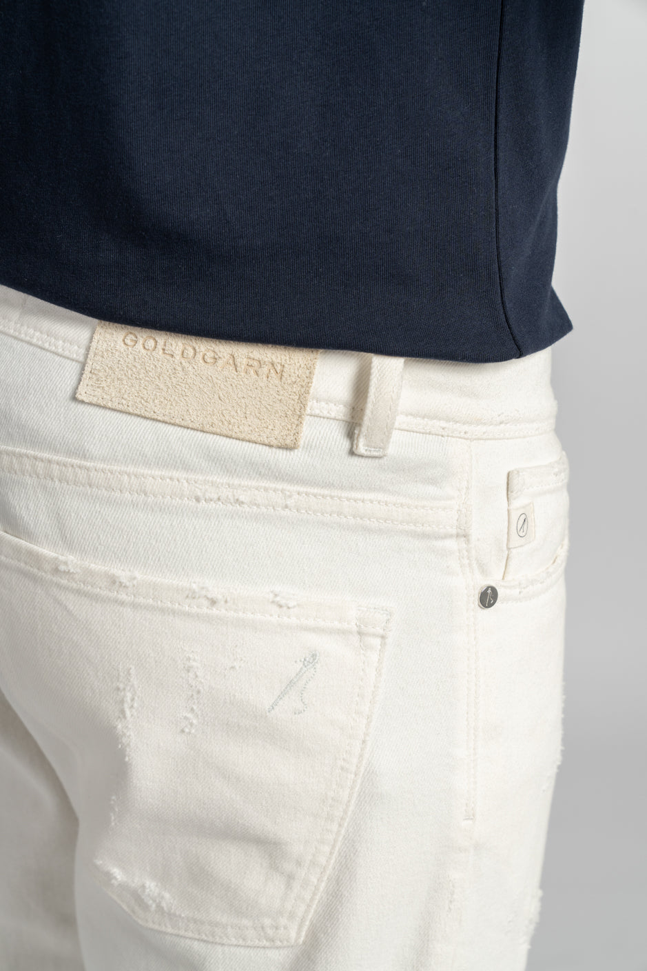 RHEINAU | RELAXED CROPPED | WHITE GOLDGARN DENIM