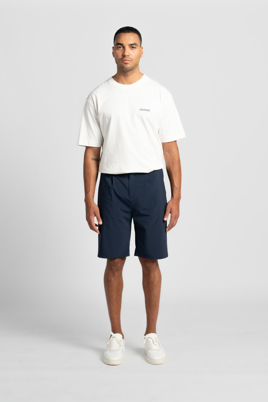 HAFEN | COOL SHORT | BEIGE GOLDGARN DENIM