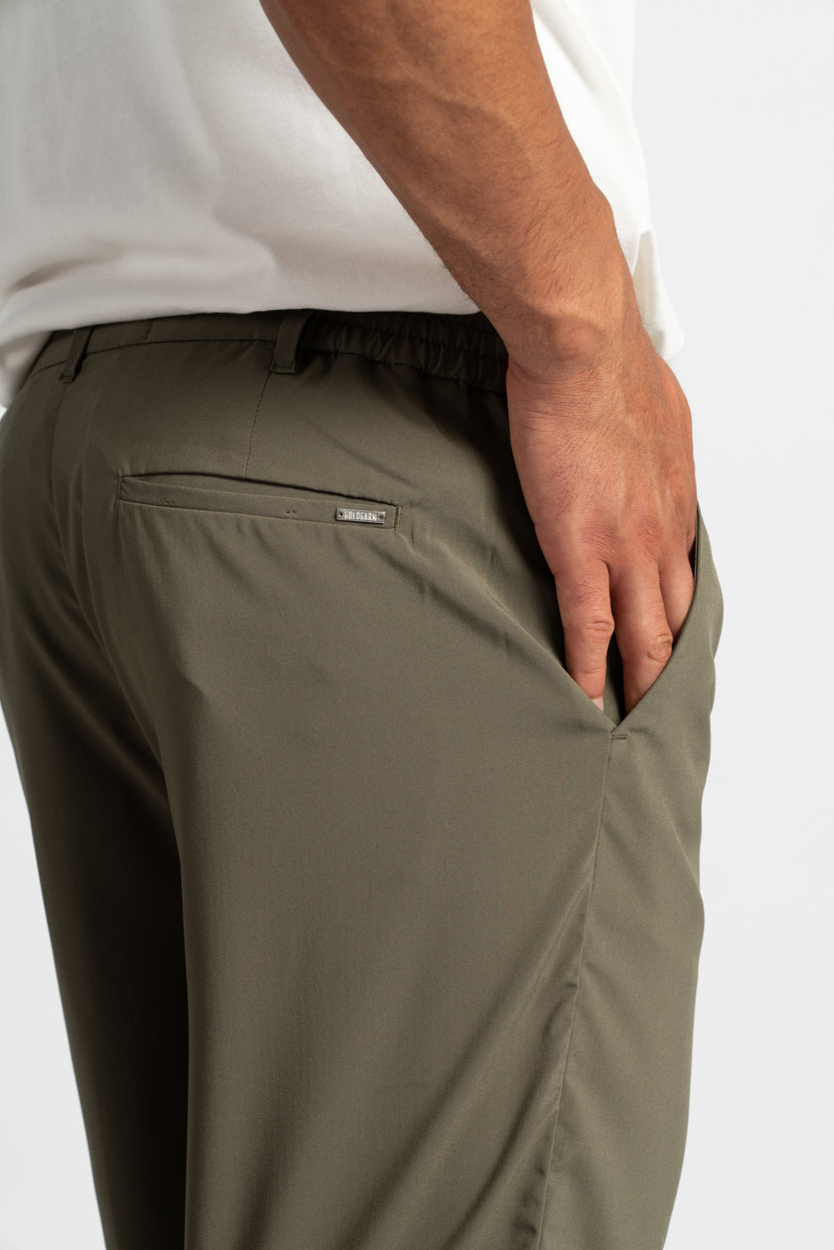 HAFEN | COOL SHORT | OLIVE GOLDGARN DENIM