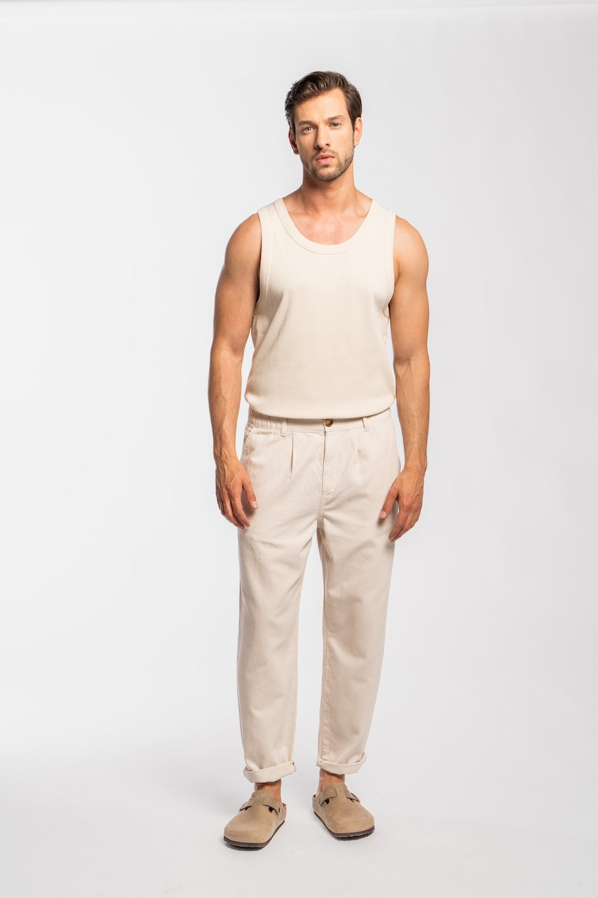 S1 | RELAXED FIT | BEIGE GOLDGARN DENIM