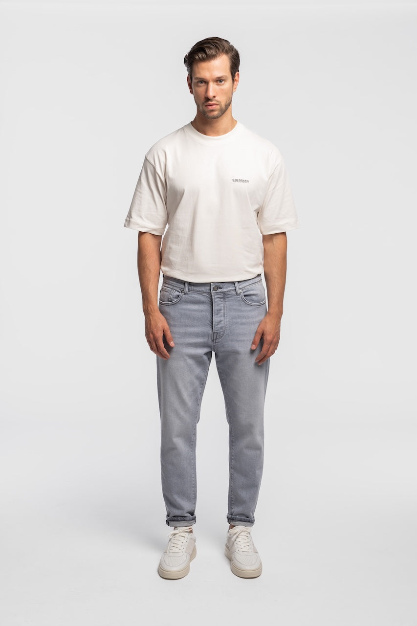 RHEINAU | RELAXED CROPPED | LIGHTGREY GOLDGARN DENIM