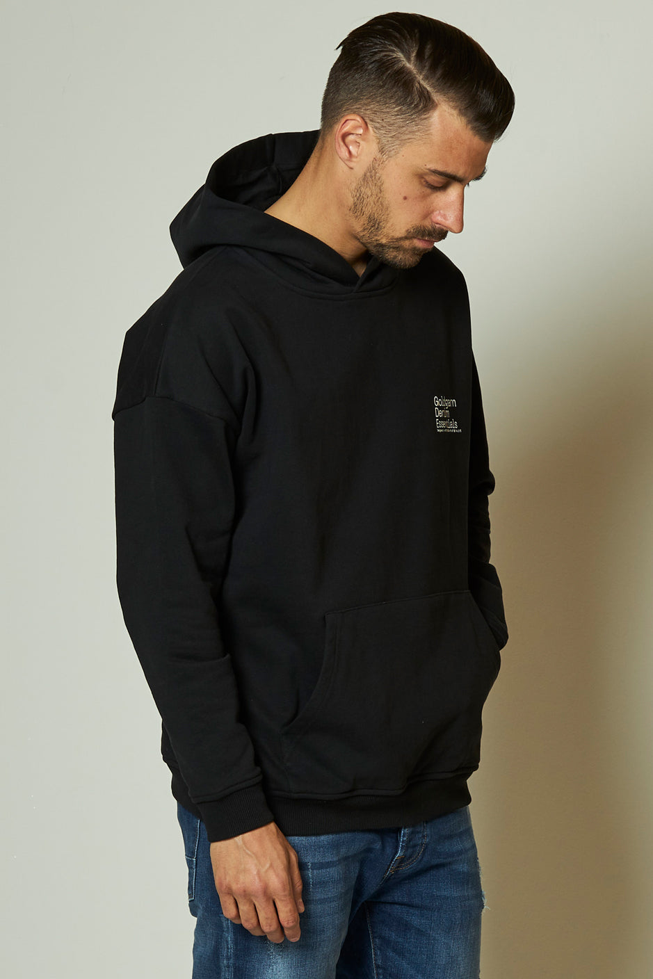 68 | THE BASIC HOODY | OFFWHITE GOLDGARN DENIM