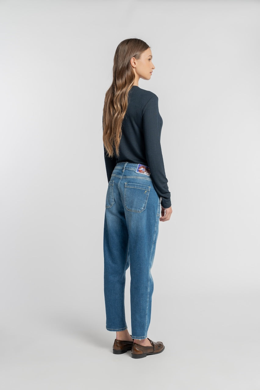 SCHÖNAU | RELAXED FIT | MIDBLUE GOLDGARN DENIM