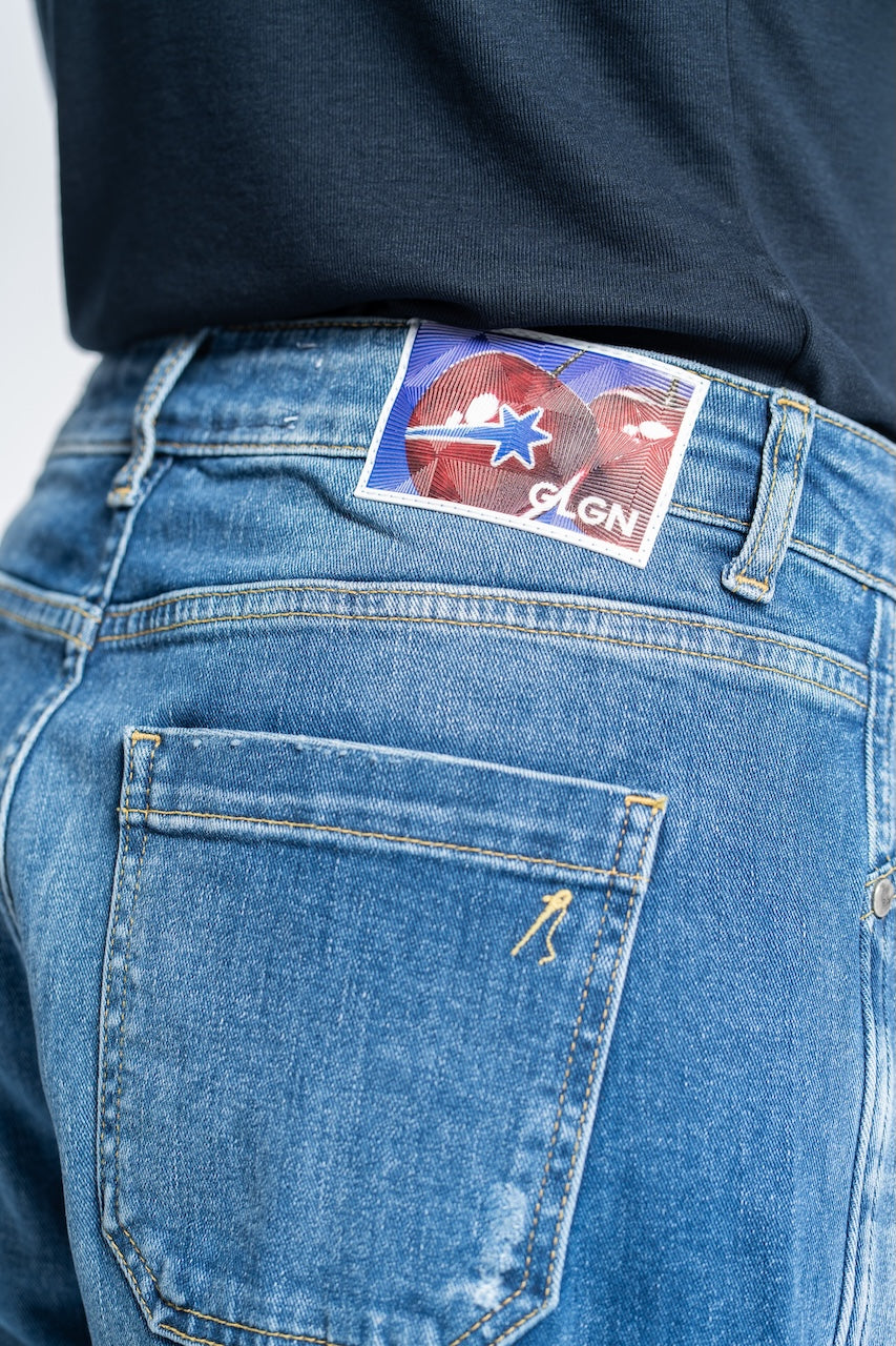SCHÖNAU | RELAXED FIT | MIDBLUE GOLDGARN DENIM