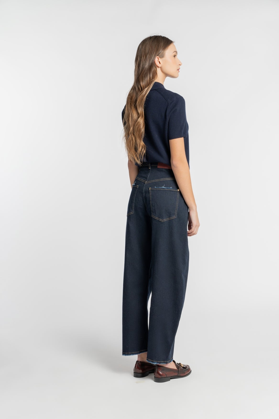 LUZENBERG | BARELL LEG | DARKBLUE GOLDGARN DENIM