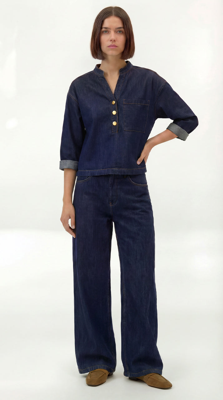 68 | LOOSE SHIRT | MIDBLUE
