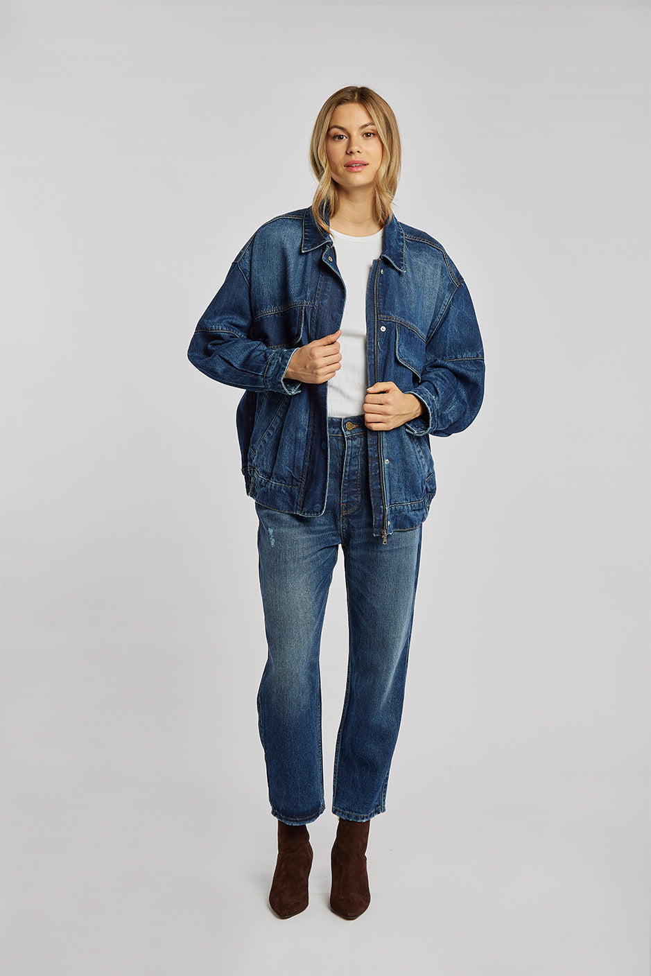 68 | THE BOMBER JACKET | DARKBLUE GOLDGARN DENIM