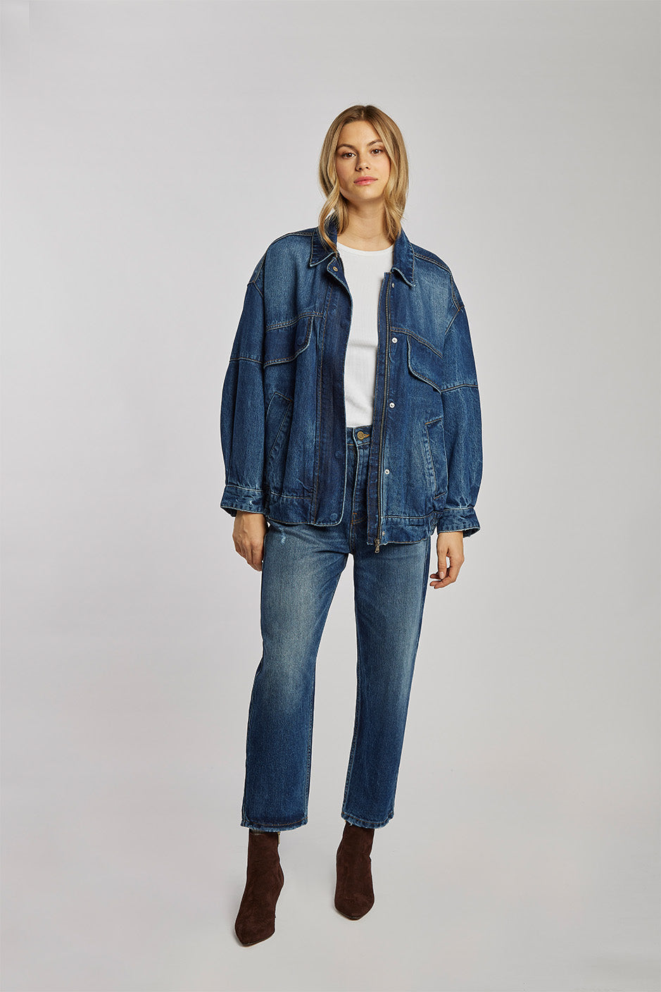 68 | THE BOMBER JACKET | DARKBLUE GOLDGARN DENIM