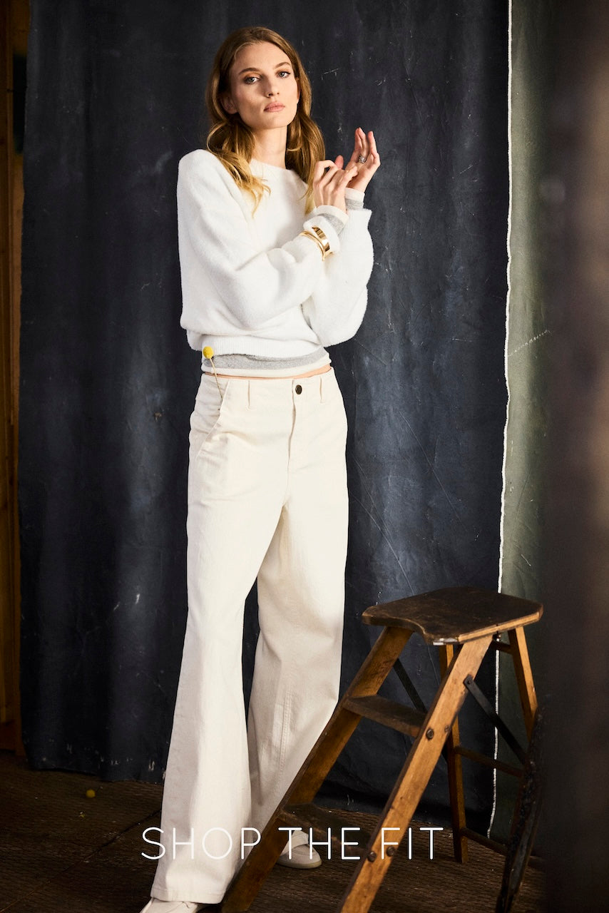 WALLSTADT | TWISTED WIDE LEG | SAND GOLDGARN DENIM