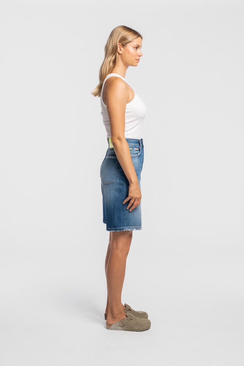 LINDENHOF | SHORT | MIDBLUE GOLDGARN DENIM