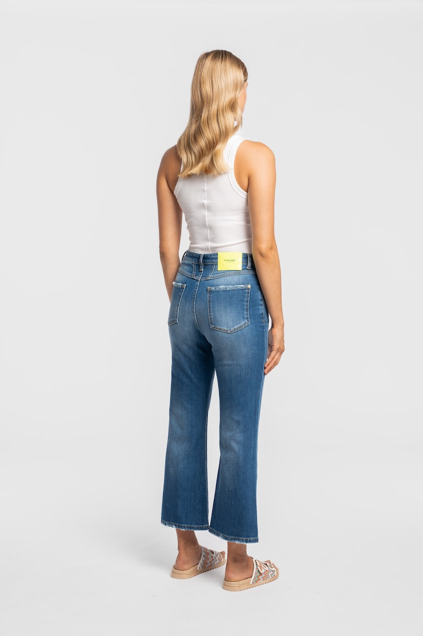 LUISENPARK | CROPPED FLARE | MIDBLUE