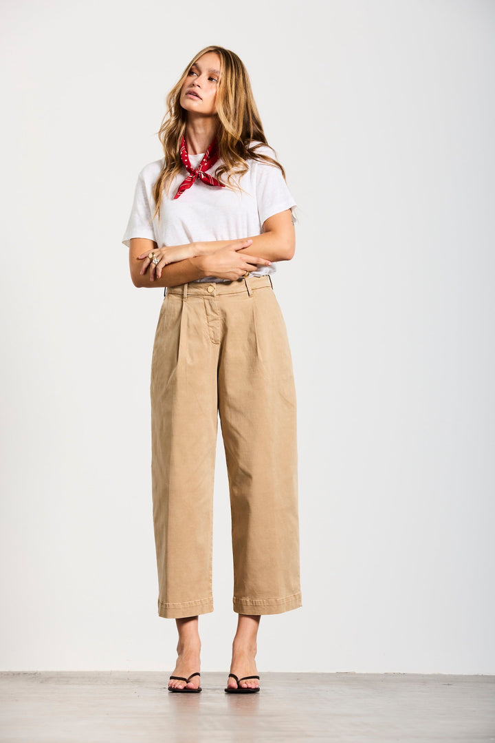 BLUMENAU | CULOTTE WIDE | BEIGE GOLDGARN DENIM
