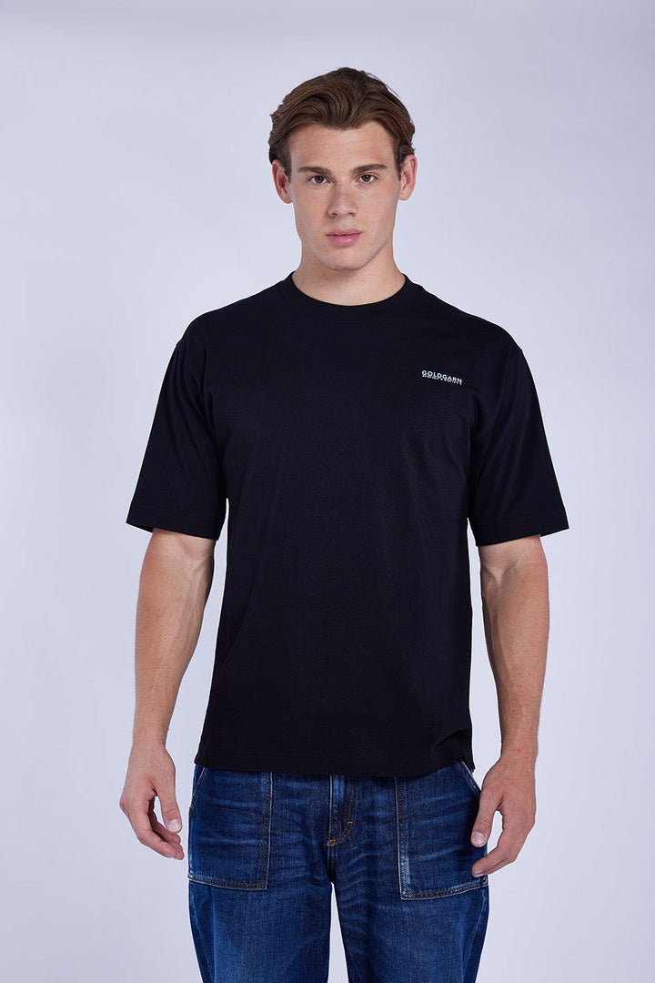 68 | THE BASIC TEE | BLACK GOLDGARN DENIM