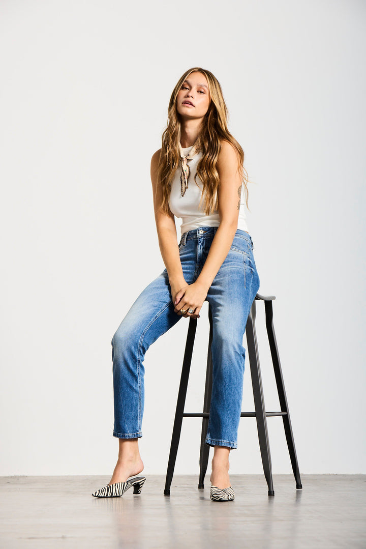 C4 | RELAXED FIT | MIDBLUE GOLDGARN DENIM