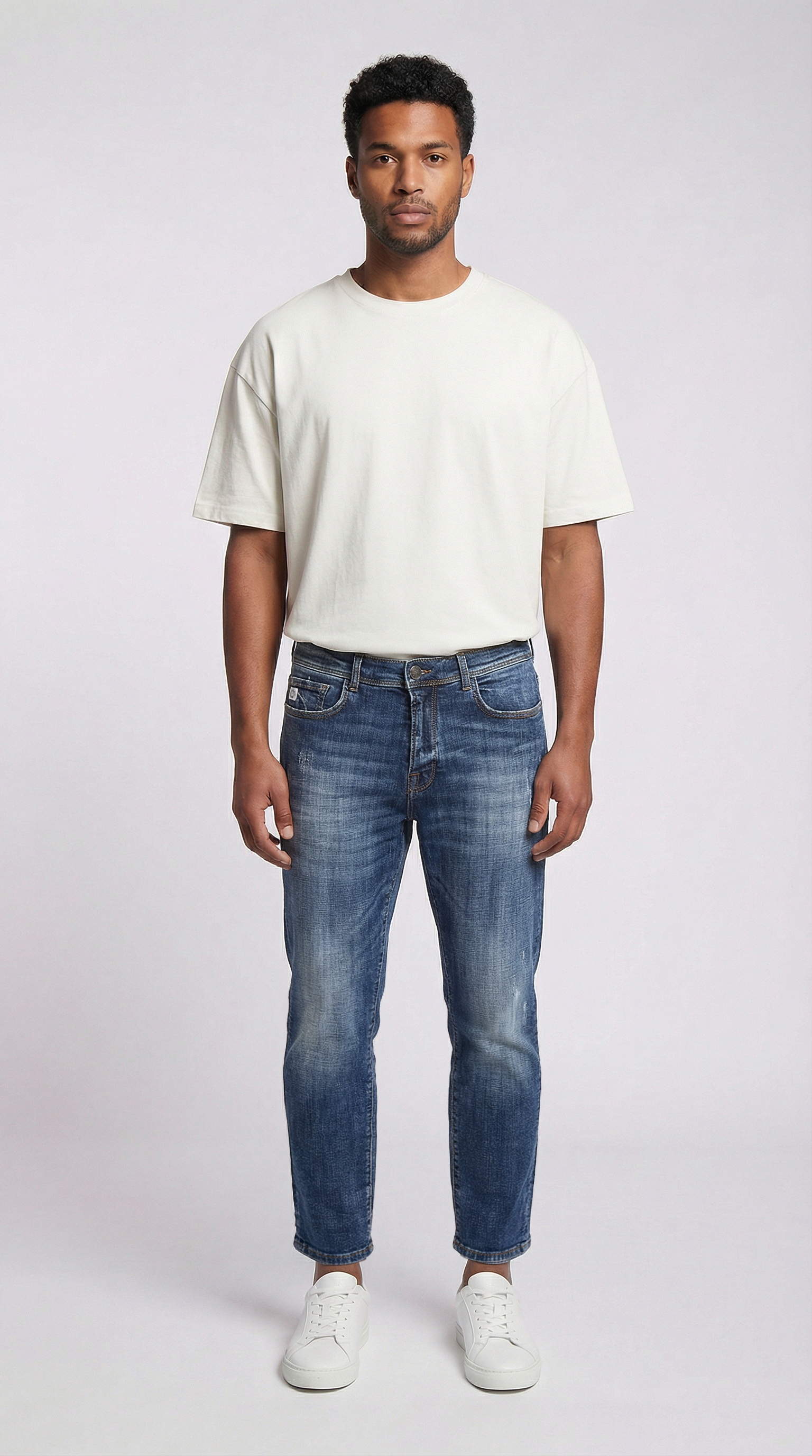 RHEINAU | RELAXED CROPPED | MIDBLUE
