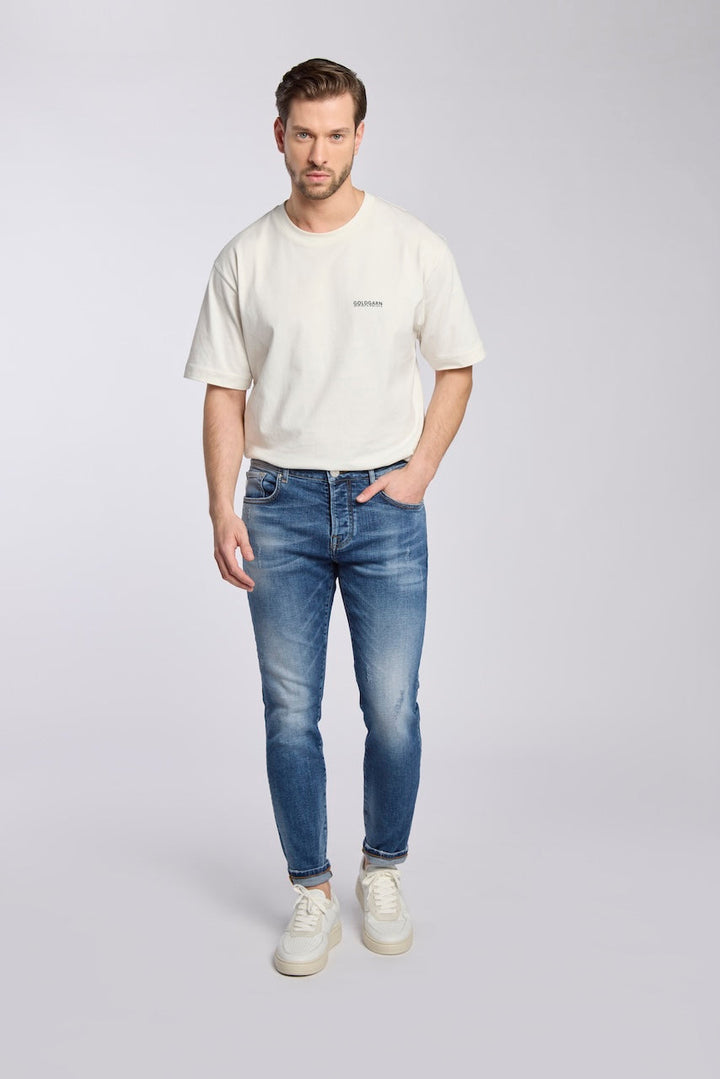 U2 | SLIM FIT | MIDBLUE GOLDGARN DENIM