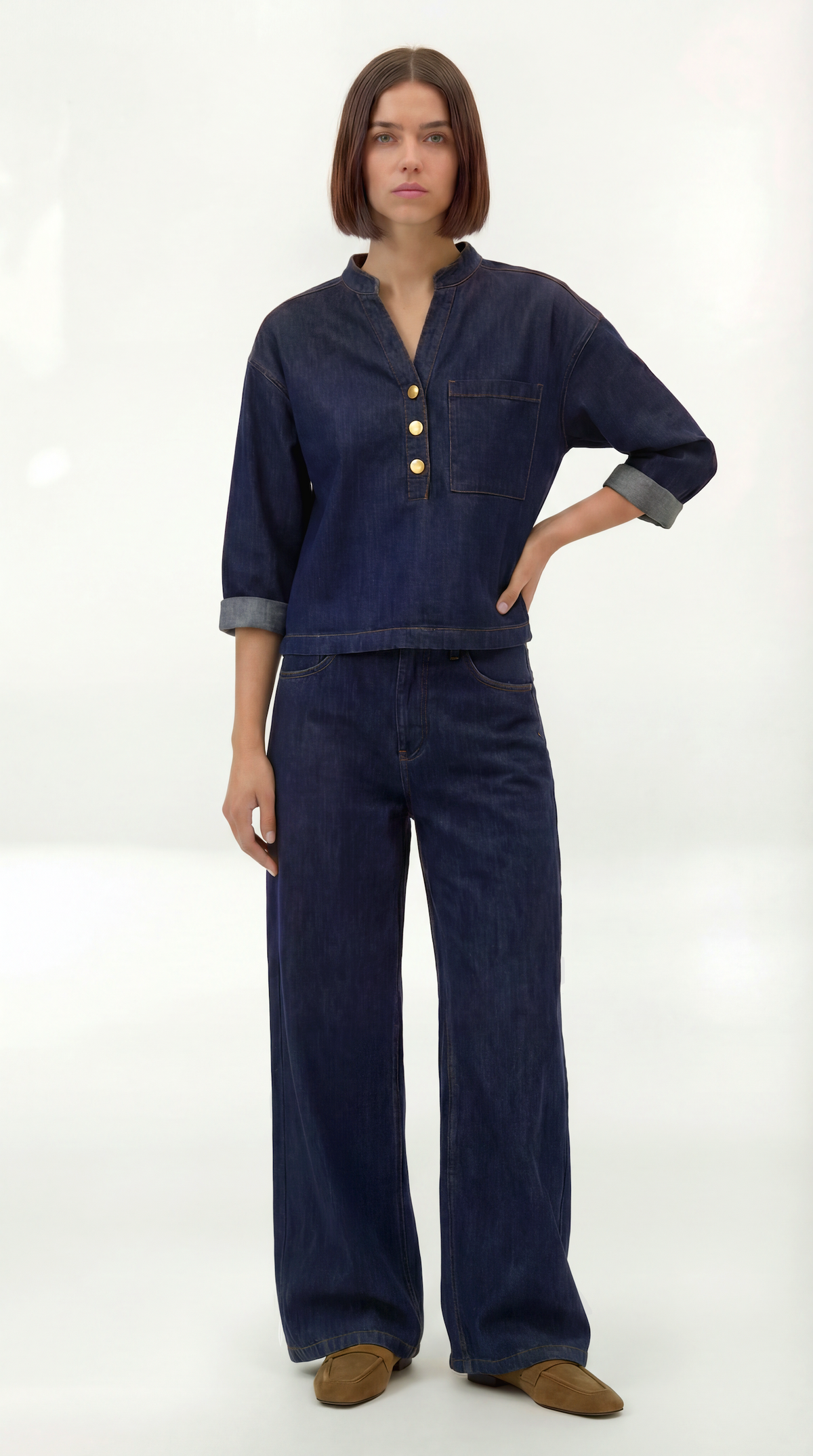 K4 | WIDE LEG | MIDBLUE
